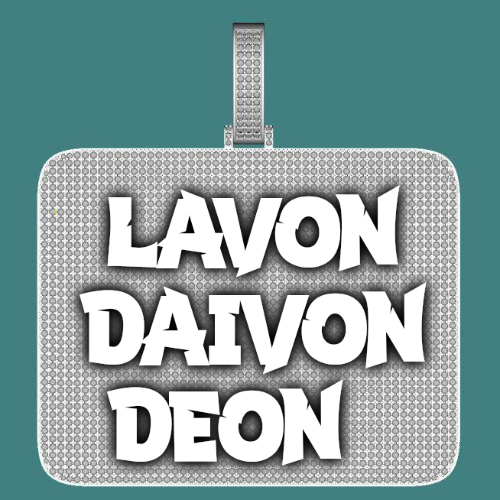 CUSTOM LETTER NECKLACE 3D BIG SQUARE