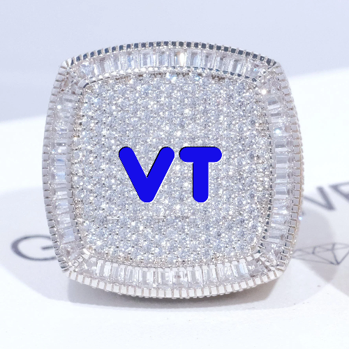 CUSTOM LETTER 3D ICED RING