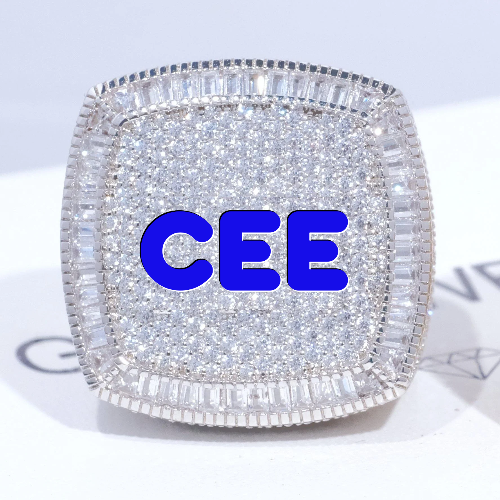 CUSTOM LETTER 3D ICED RING