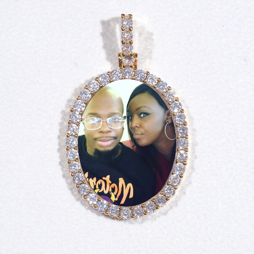 3D Oval Custom Picture Pendant