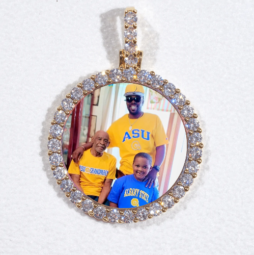 3D CIRCLE CUSTOM PICTURE PENDANT SMALL SIZE
