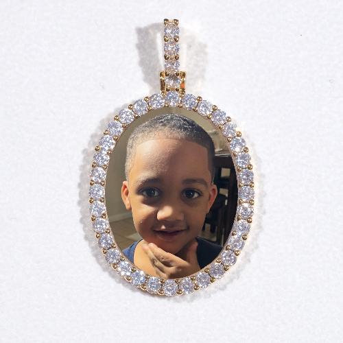 3D Oval Custom Picture Pendant