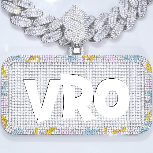 CUSTOM LETTER NECKLACE 3D COLORFUL SQUARE