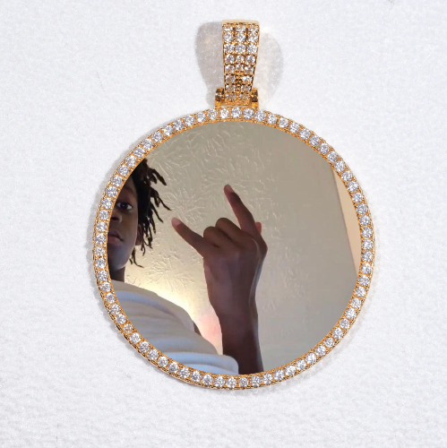 MEDIUM 3D CIRCLE CUSTOM PICTURE PENDANT