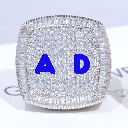 CUSTOM LETTER 3D ICED RING