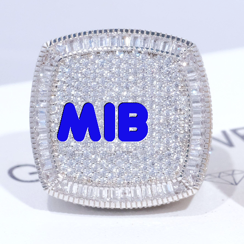CUSTOM LETTER 3D ICED RING