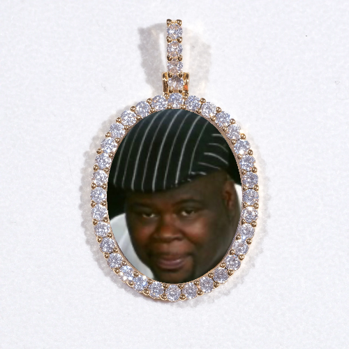 3D Oval Custom Picture Pendant