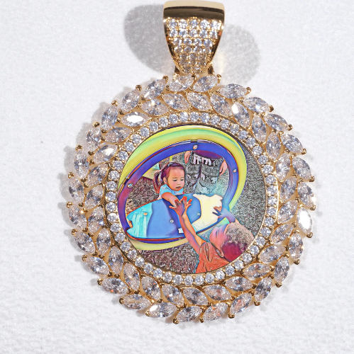 Large 3D Wheat Ear Custom Picture Pendant