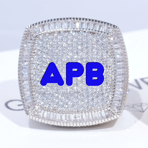 CUSTOM LETTER 3D ICED RING