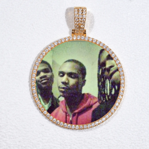 MEDIUM 3D CIRCLE CUSTOM PICTURE PENDANT