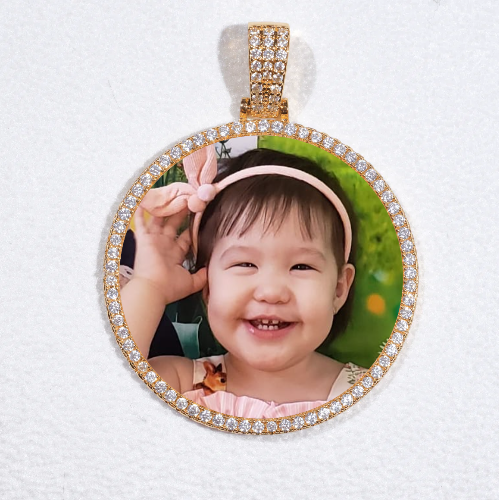 MEDIUM 3D CIRCLE CUSTOM PICTURE PENDANT