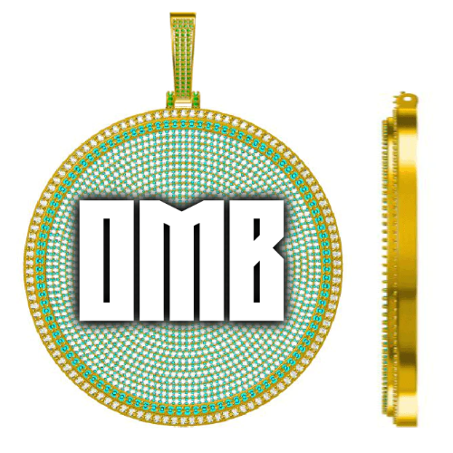 CUSTOM LETTER NECKLACE 3D BIG DISC
