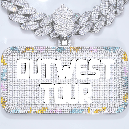 CUSTOM LETTER NECKLACE 3D COLORFUL SQUARE