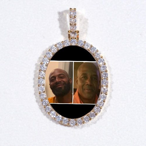 3D Oval Custom Picture Pendant