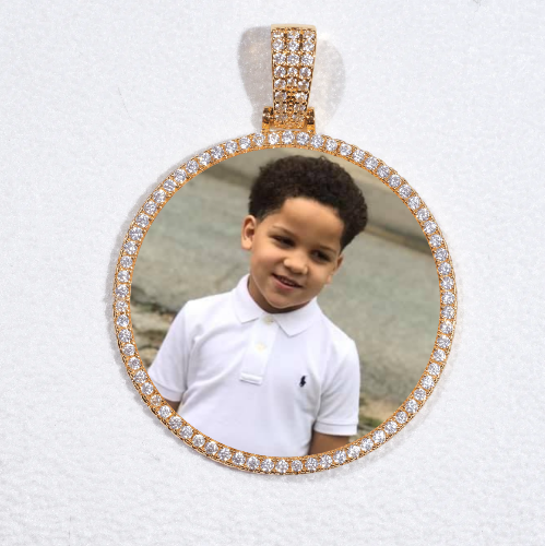 MEDIUM 3D CIRCLE CUSTOM PICTURE PENDANT