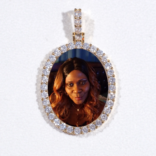 3D Oval Custom Picture Pendant
