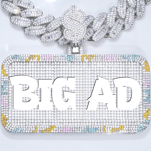 CUSTOM LETTER NECKLACE 3D COLORFUL SQUARE