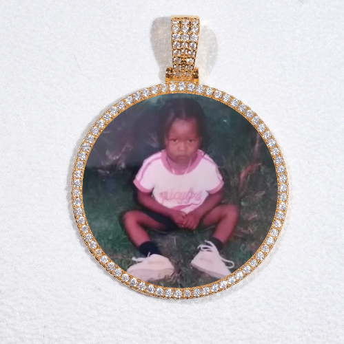 MEDIUM 3D CIRCLE CUSTOM PICTURE PENDANT