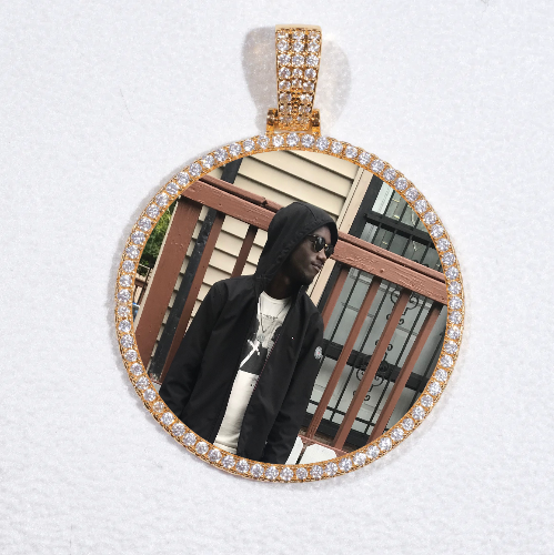 MEDIUM 3D CIRCLE CUSTOM PICTURE PENDANT