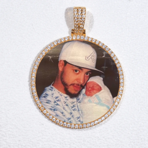MEDIUM 3D CIRCLE CUSTOM PICTURE PENDANT