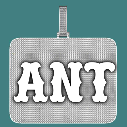 CUSTOM LETTER NECKLACE 3D BIG SQUARE