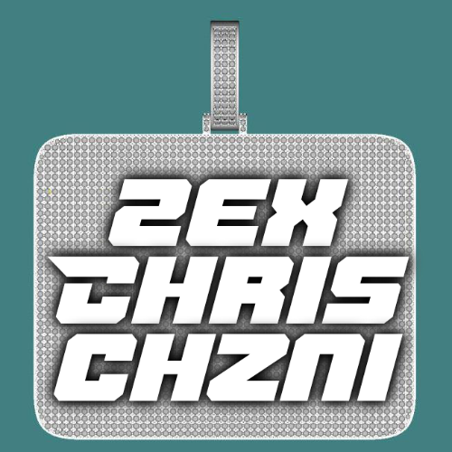CUSTOM LETTER NECKLACE 3D BIG SQUARE