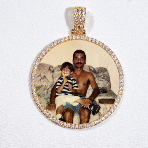 MEDIUM 3D CIRCLE CUSTOM PICTURE PENDANT