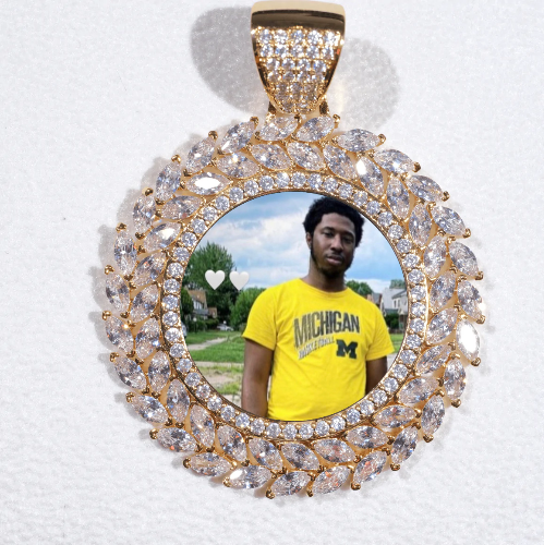 Large 3D Wheat Ear Custom Picture Pendant