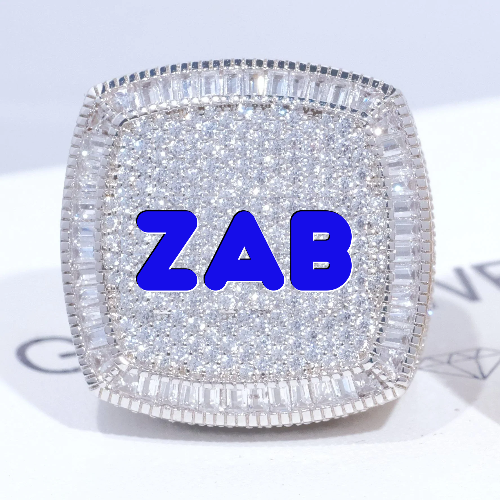 CUSTOM LETTER 3D ICED RING