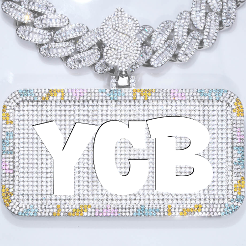 CUSTOM LETTER NECKLACE 3D COLORFUL SQUARE