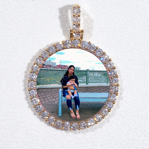 3D CIRCLE CUSTOM PICTURE PENDANT SMALL SIZE