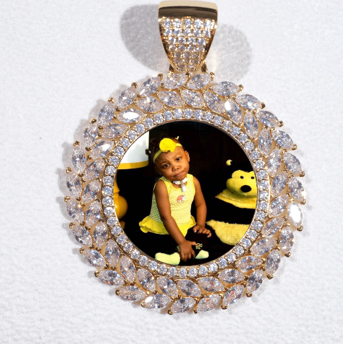 Large 3D Wheat Ear Custom Picture Pendant