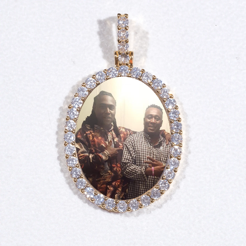 3D Oval Custom Picture Pendant