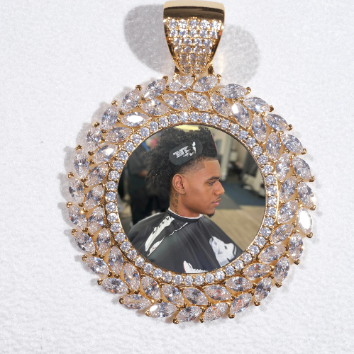 Large 3D Wheat Ear Custom Picture Pendant