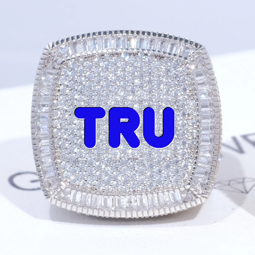 CUSTOM LETTER 3D ICED RING
