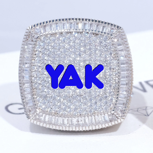 CUSTOM LETTER 3D ICED RING