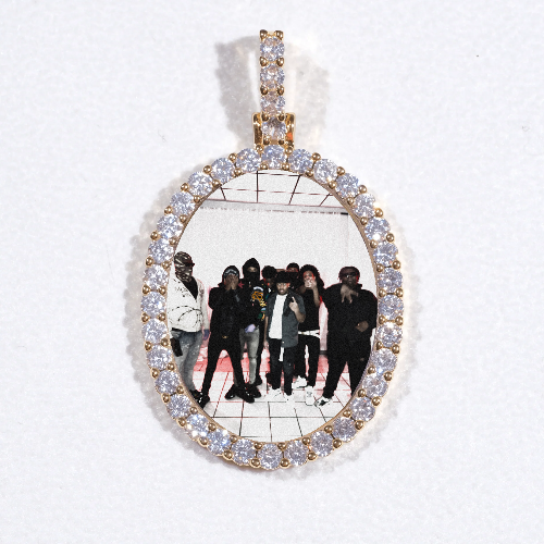3D Oval Custom Picture Pendant