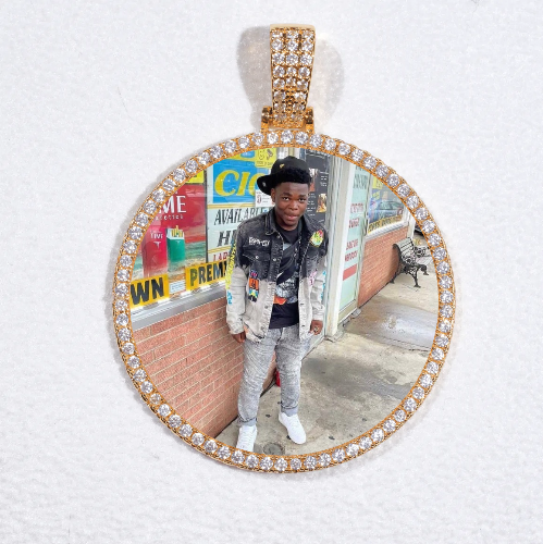 MEDIUM 3D CIRCLE CUSTOM PICTURE PENDANT