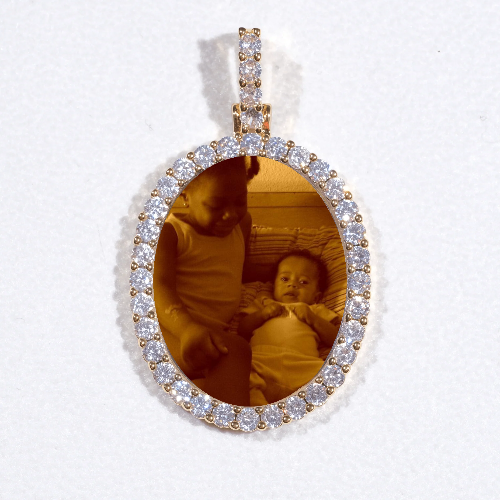 3D Oval Custom Picture Pendant