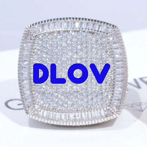 CUSTOM LETTER 3D ICED RING