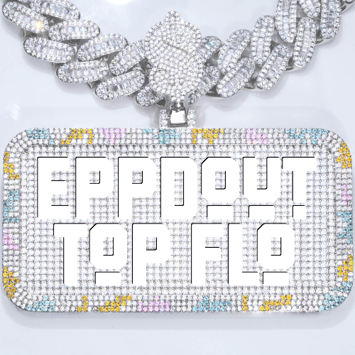 CUSTOM LETTER NECKLACE 3D COLORFUL SQUARE
