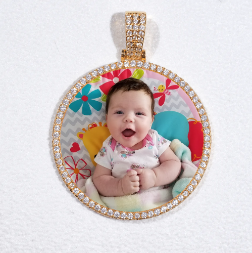 MEDIUM 3D CIRCLE CUSTOM PICTURE PENDANT