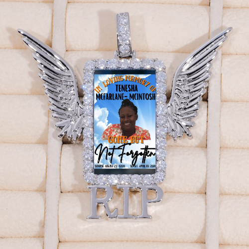 RIP WING 3D CUSTOM PICTURE PENDANT