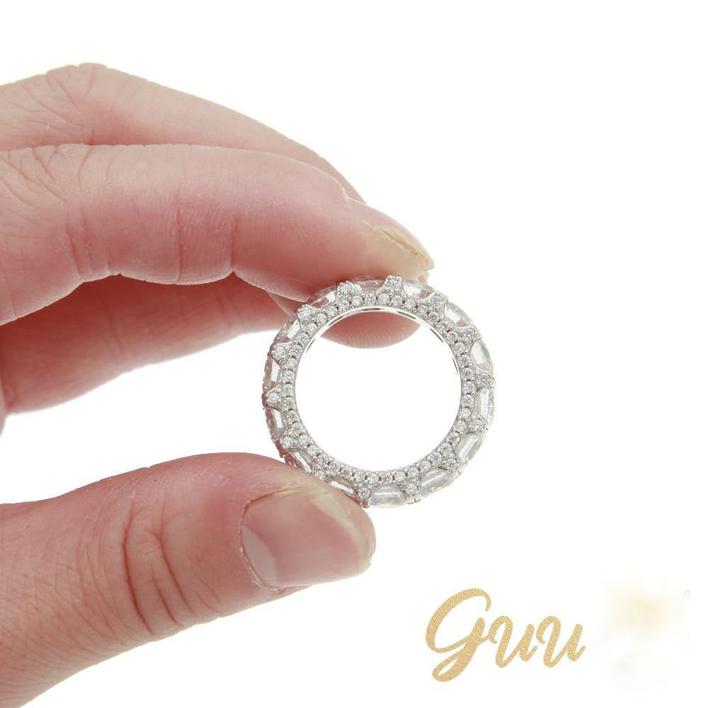 5mm 1" 18K Gold-Plated AAA CZ  Ring - The GUU Shop