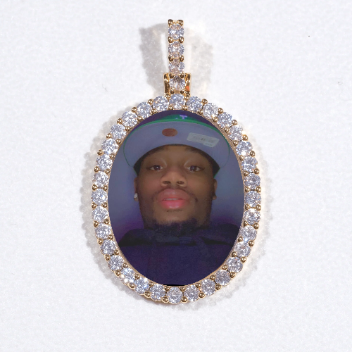 3D Oval Custom Picture Pendant