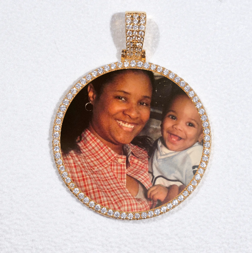 MEDIUM 3D CIRCLE CUSTOM PICTURE PENDANT