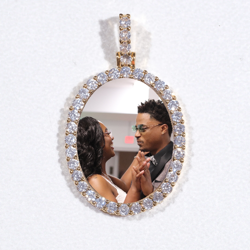 3D Oval Custom Picture Pendant