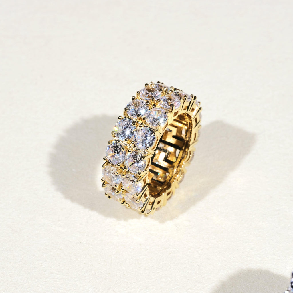 Micro-inlay CZ Double Row Ring - The GUU Shop