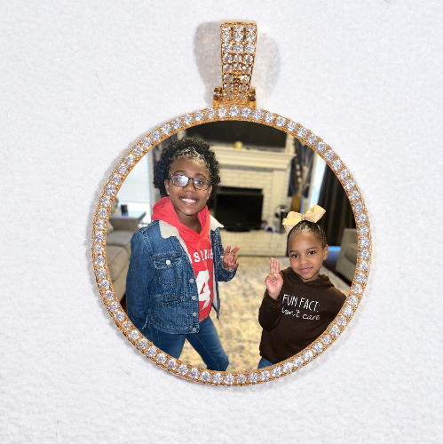 MEDIUM 3D CIRCLE CUSTOM PICTURE PENDANT