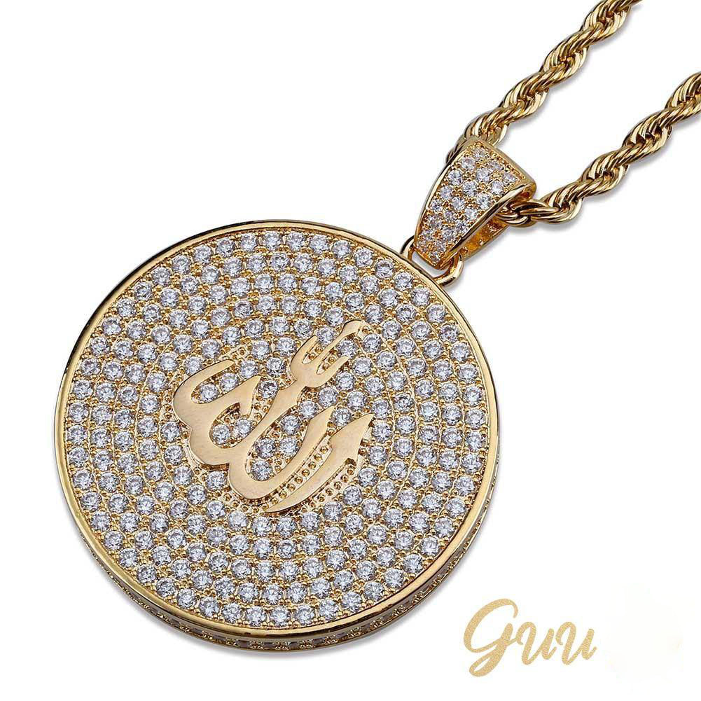Iced Gold-Plated Retro Religion Islamic Pendant